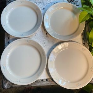 4 Corelle Wind Flower 10.25” Dinner Plates